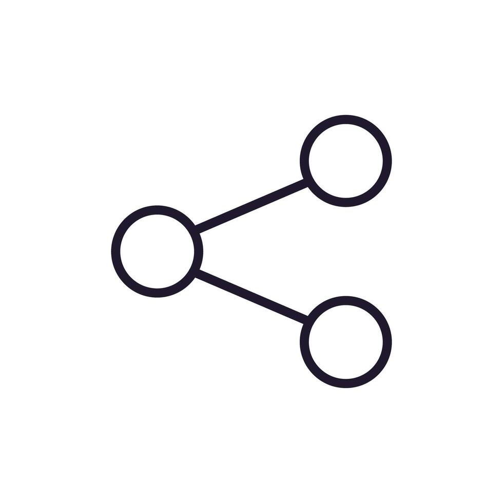 Share and Link Line Icon for Websites vector
