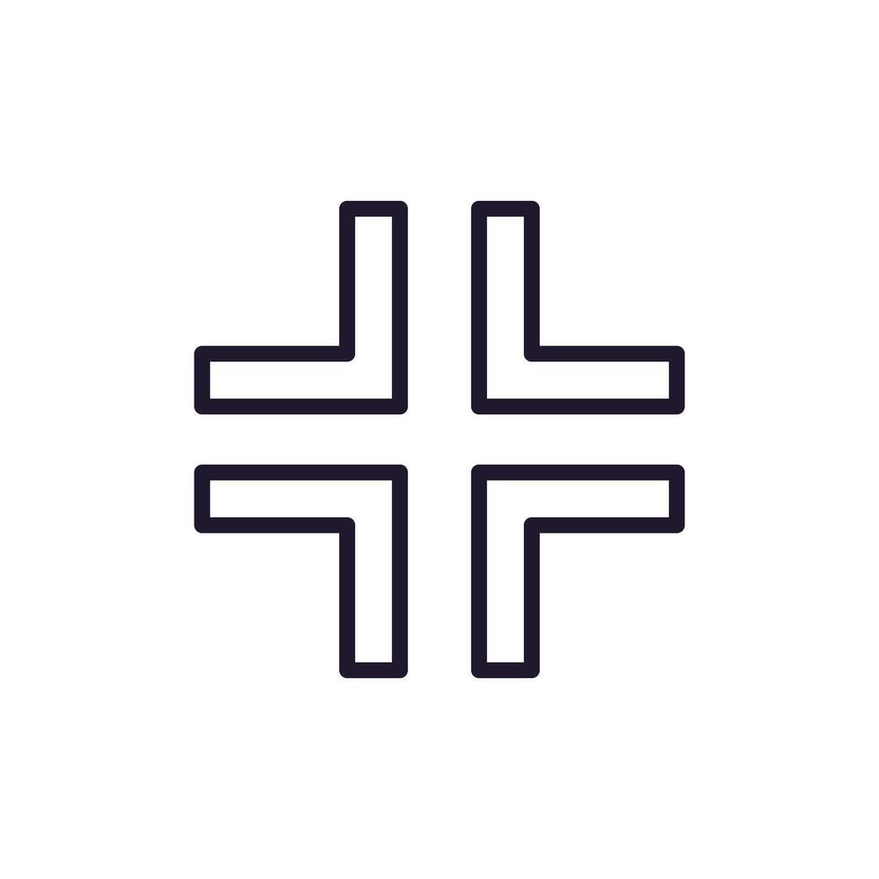 Medical Cross Isolated Simple Sign for Websites and Apps vector
