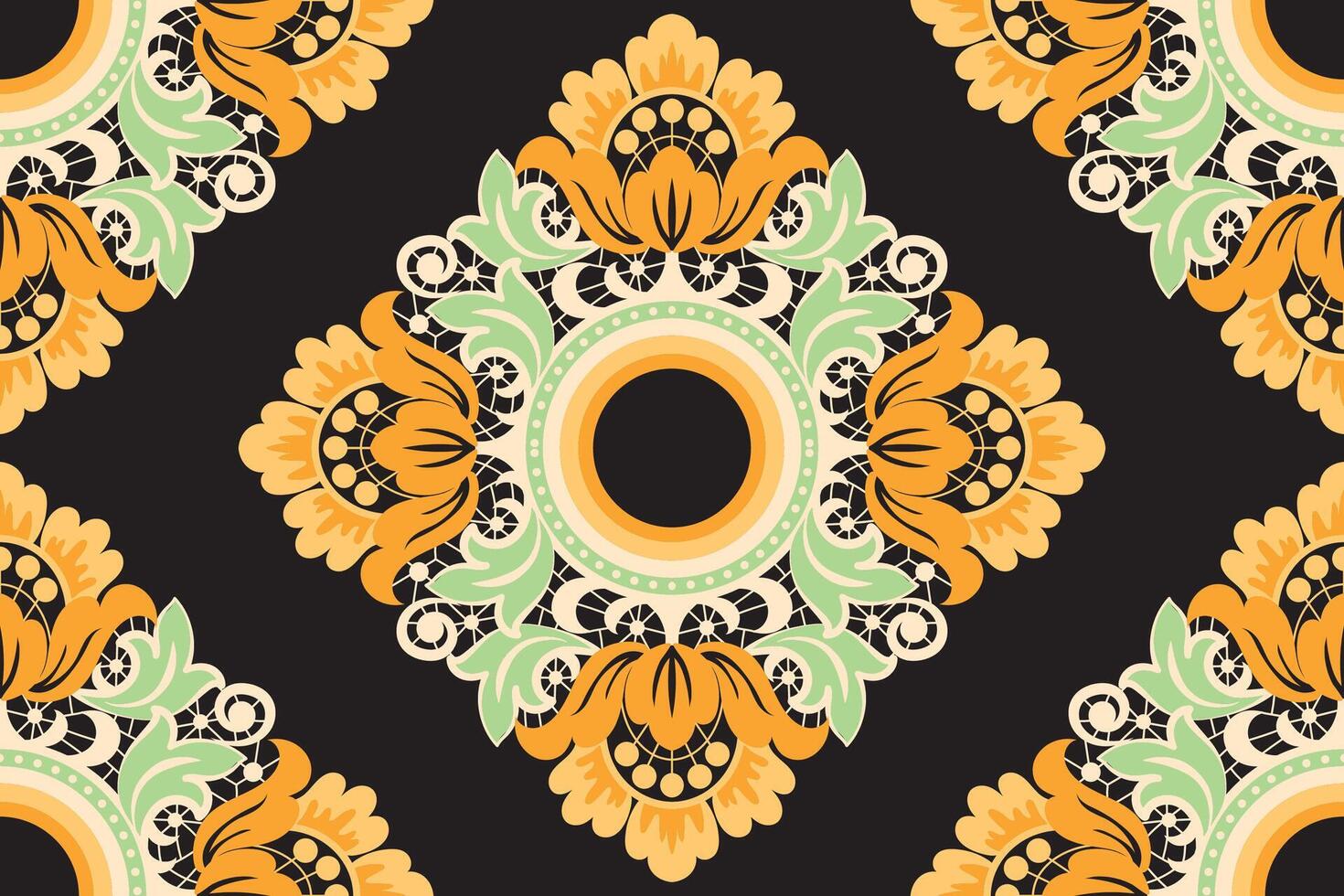 Seamless pattern background Geometric ethnic oriental ikat seamless pattern traditional Design for background, carpet, wallpaper, clothing, wrapping, Batik, fabric, illustration embroidery. vector