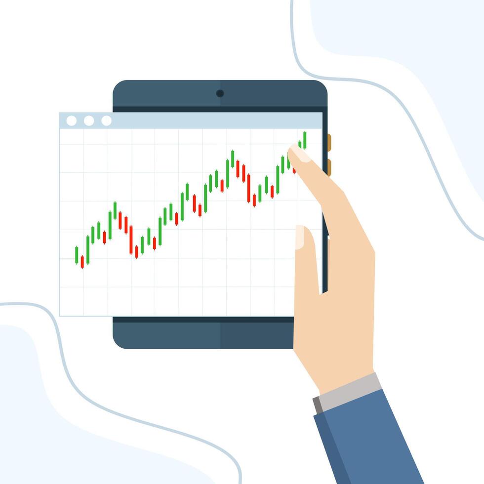 forex or crypto currency trading or exchange concept. investment instruments. Flat illustration for premium template with landscape mode. vector