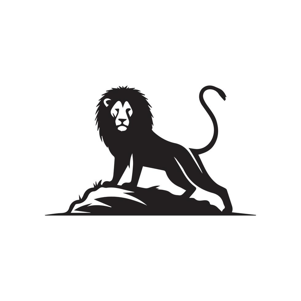 Lion silhouette design vector