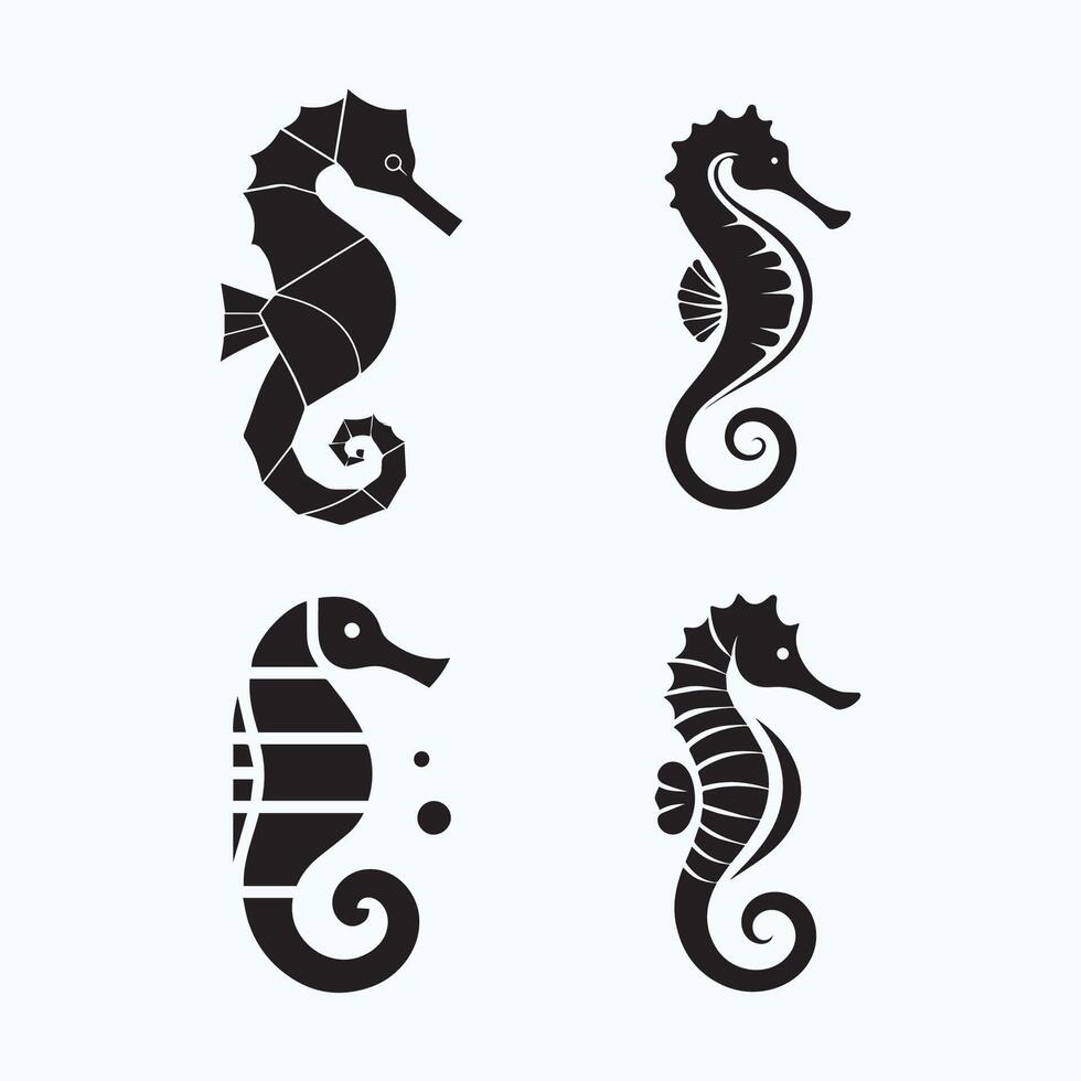 Seahorse silhouette design vector