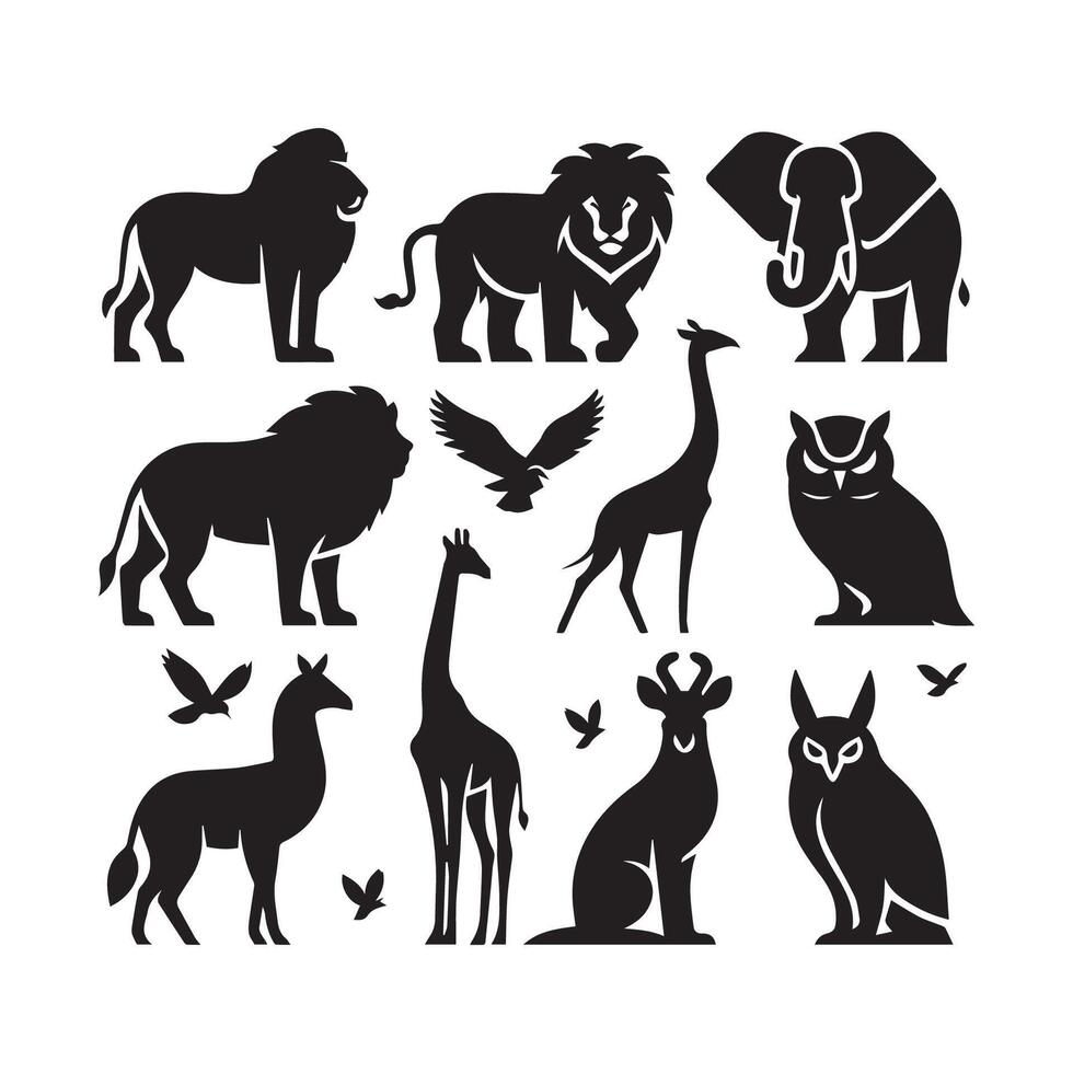 Wild Animal Silhouette vector