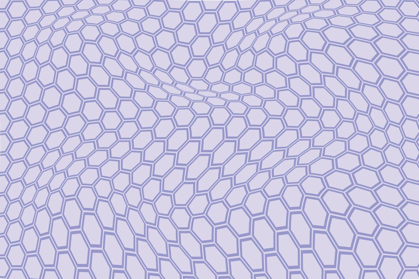 simple abstract cold lite violet color polygon hexagon wavy distort pattern on lite sky color background vector