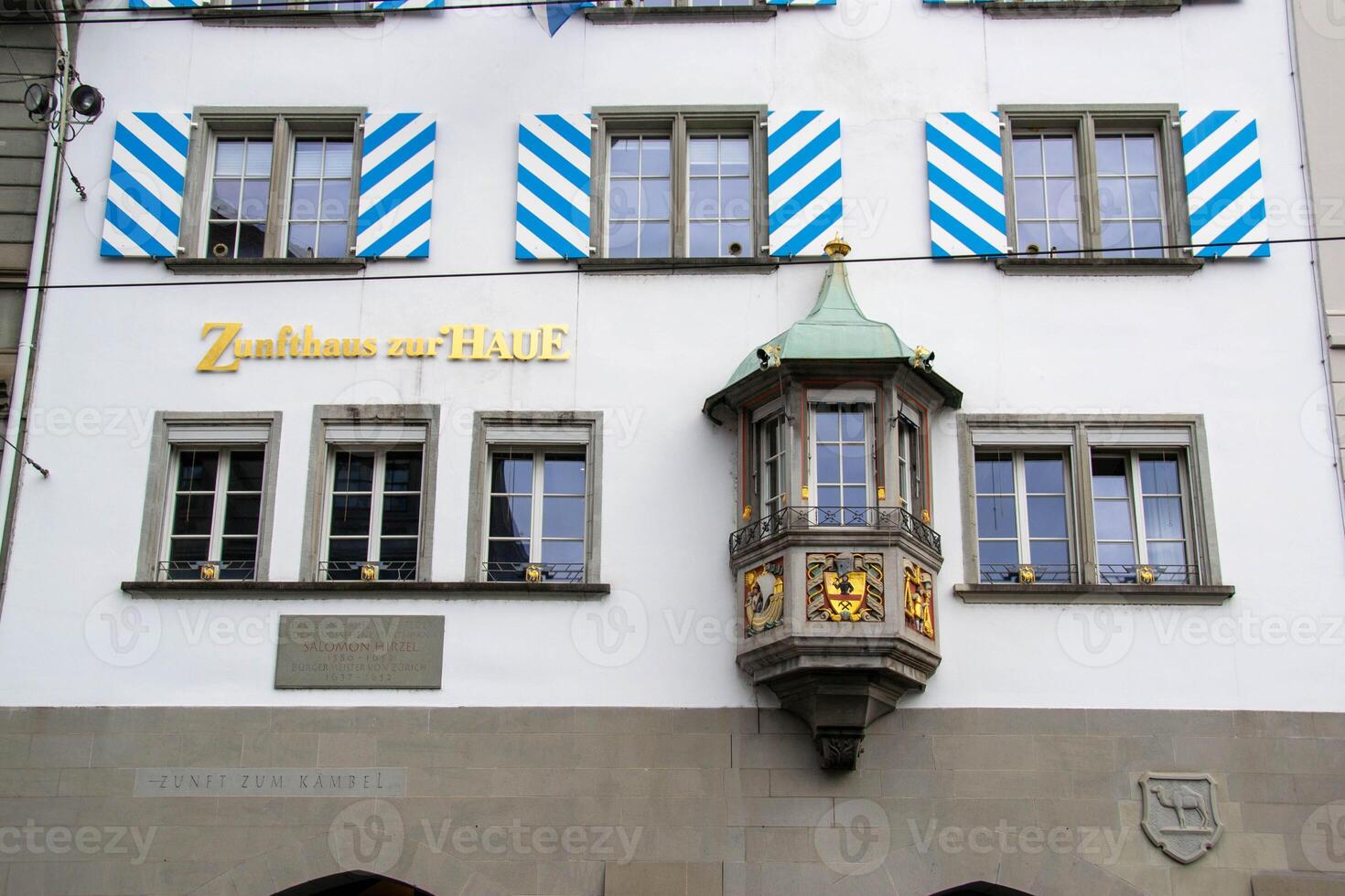 Scenic summer view of the Old Town architecture of Zurich photo