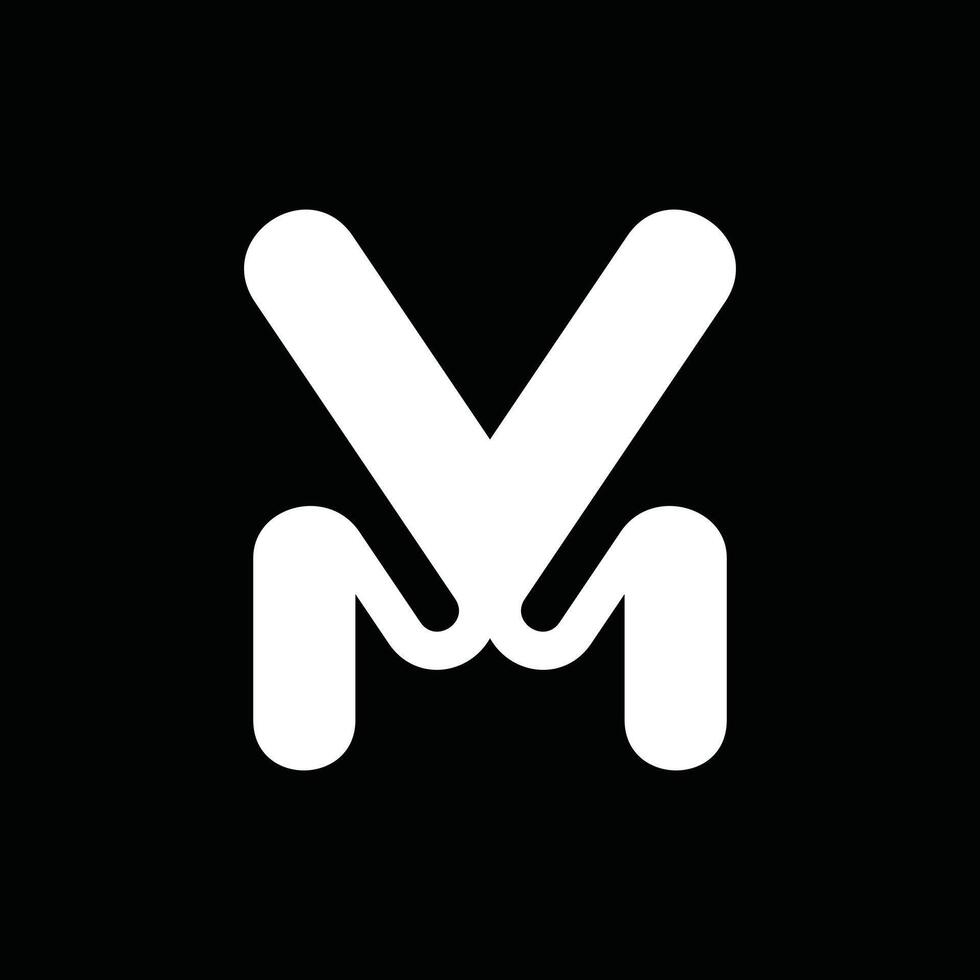 Initial VM unique simple logo design, suitable for your company vector