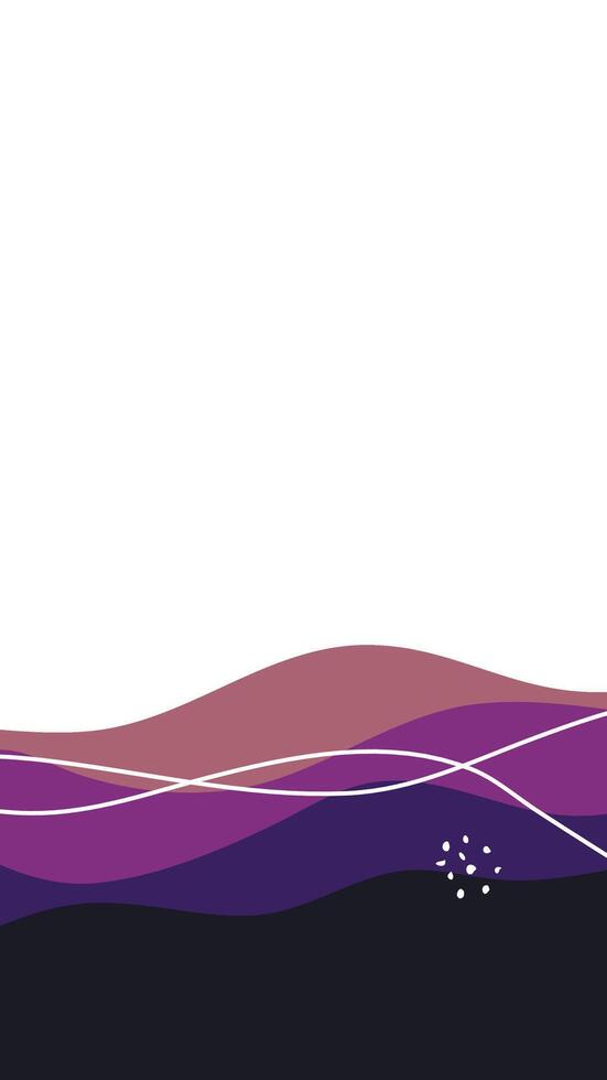 First Abstract dark purple hand drawn fluid shapes cover set. Collection vertical backgrounds with different wavy shapes vector