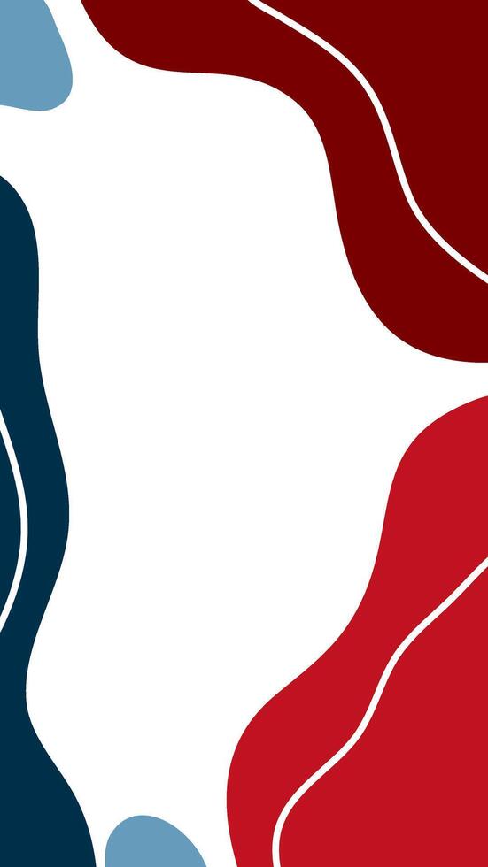 First stylish blue red wavy vertical banners template. Collection vertical backgrounds with different wavy shapes vector