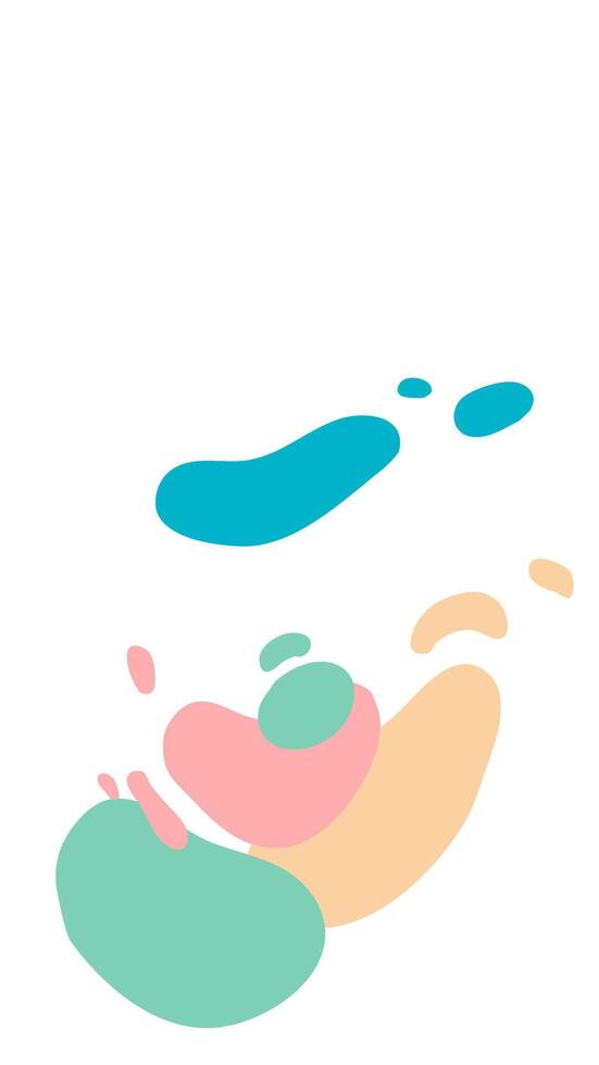 Fourth abstract beige pink tosca fluid shapes cover set. Collection vertical backgrounds with different wavy shapes vector