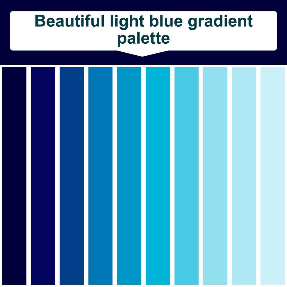 Beautiful light blue gradient palette. Abstract Colored Palette Guide. Elegant concept color palette vector