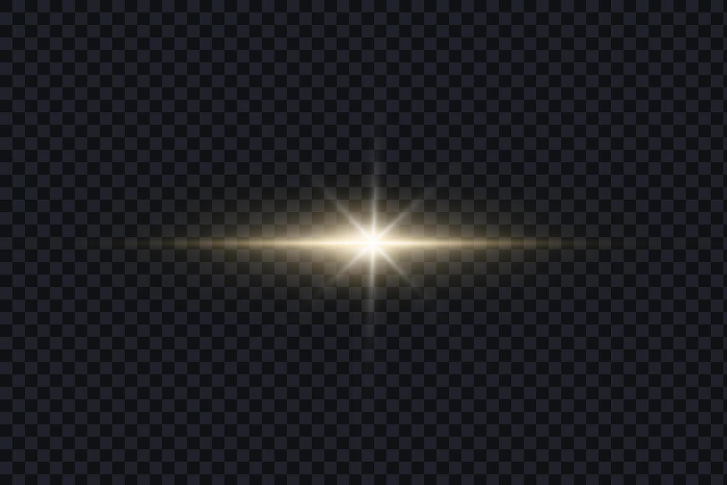 Light glare effect. Star shining light particles, design elements on background vector