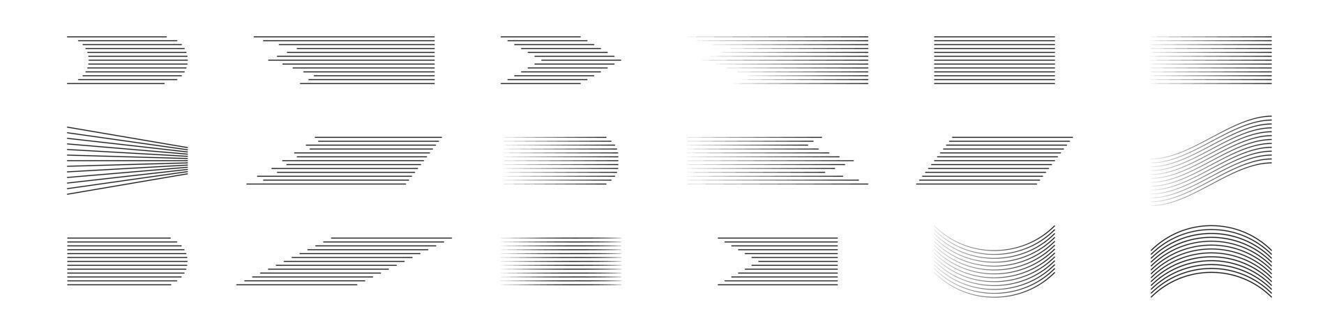 Speed lines isolated set. Comic speed motion lines collection. Motion effect for your design. illustration vector