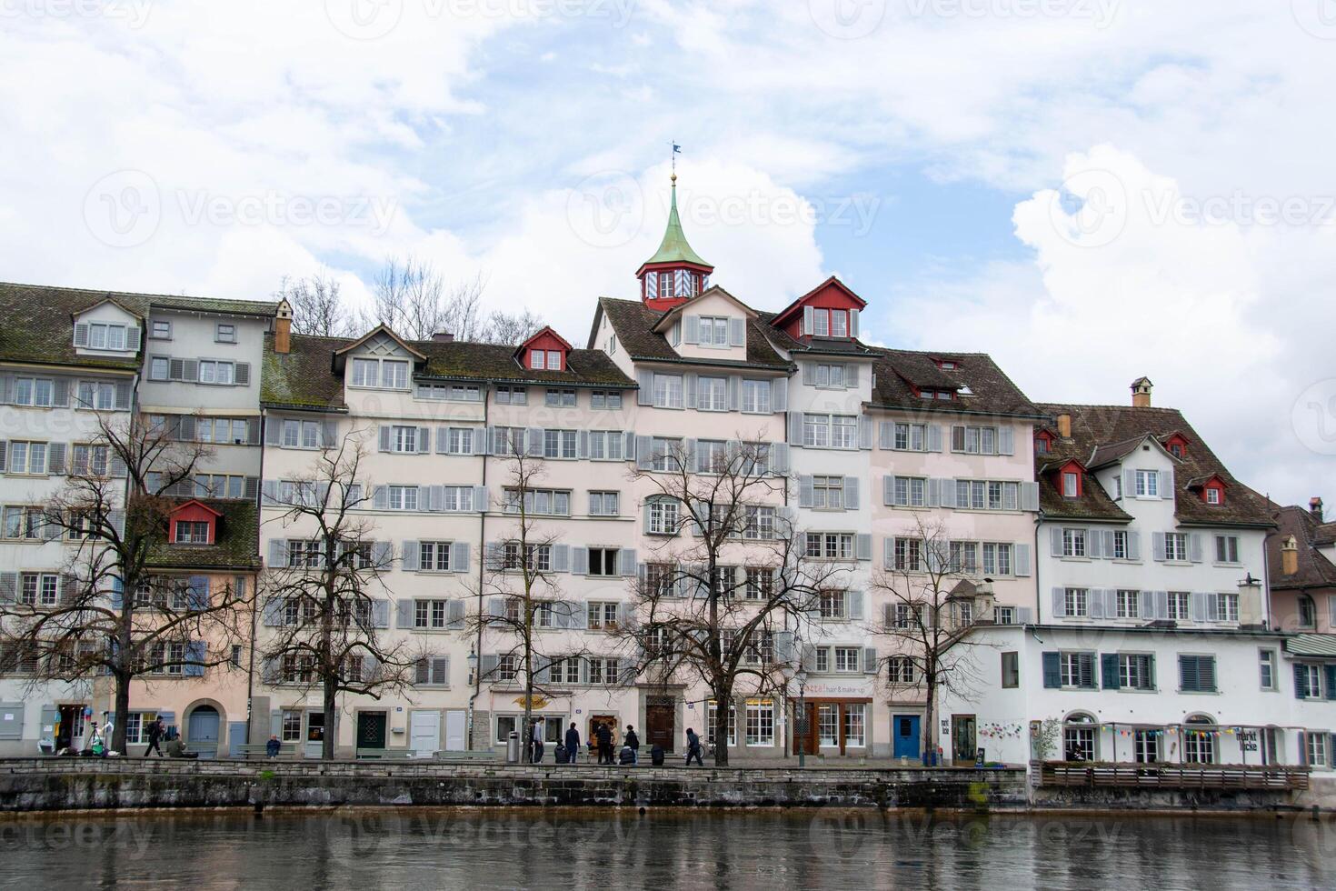 Scenic summer view of the Old Town architecture of Zurich photo