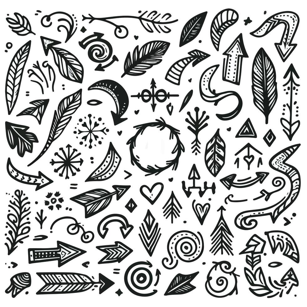 Set of Hand drawn Design vector