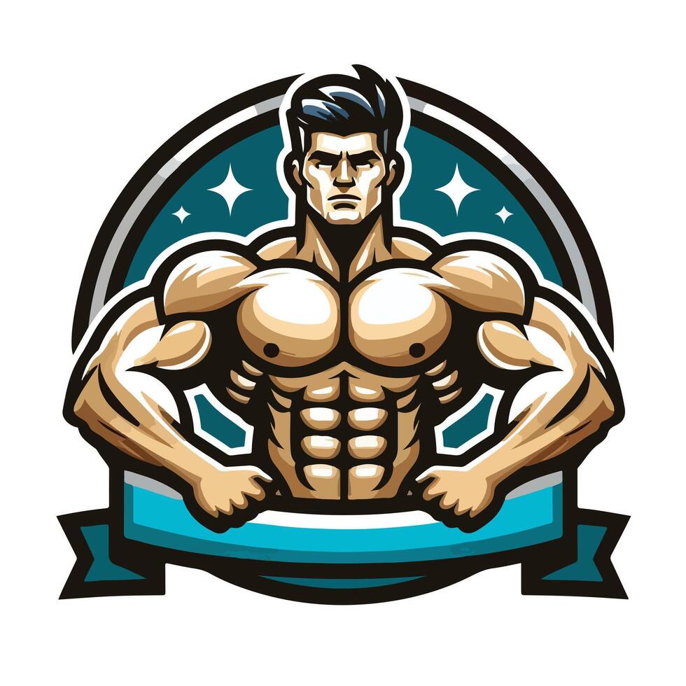 Fitness Bodybuilder design man vector