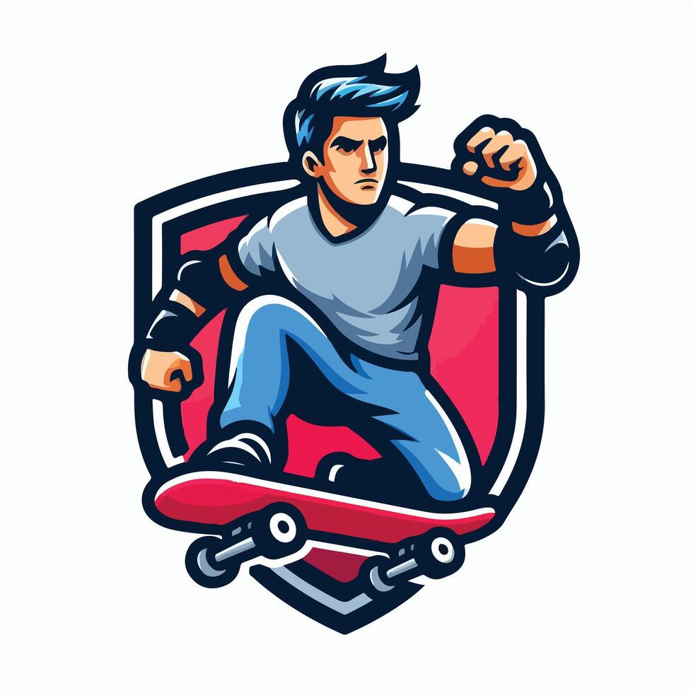 Man playing skateboard Design vector