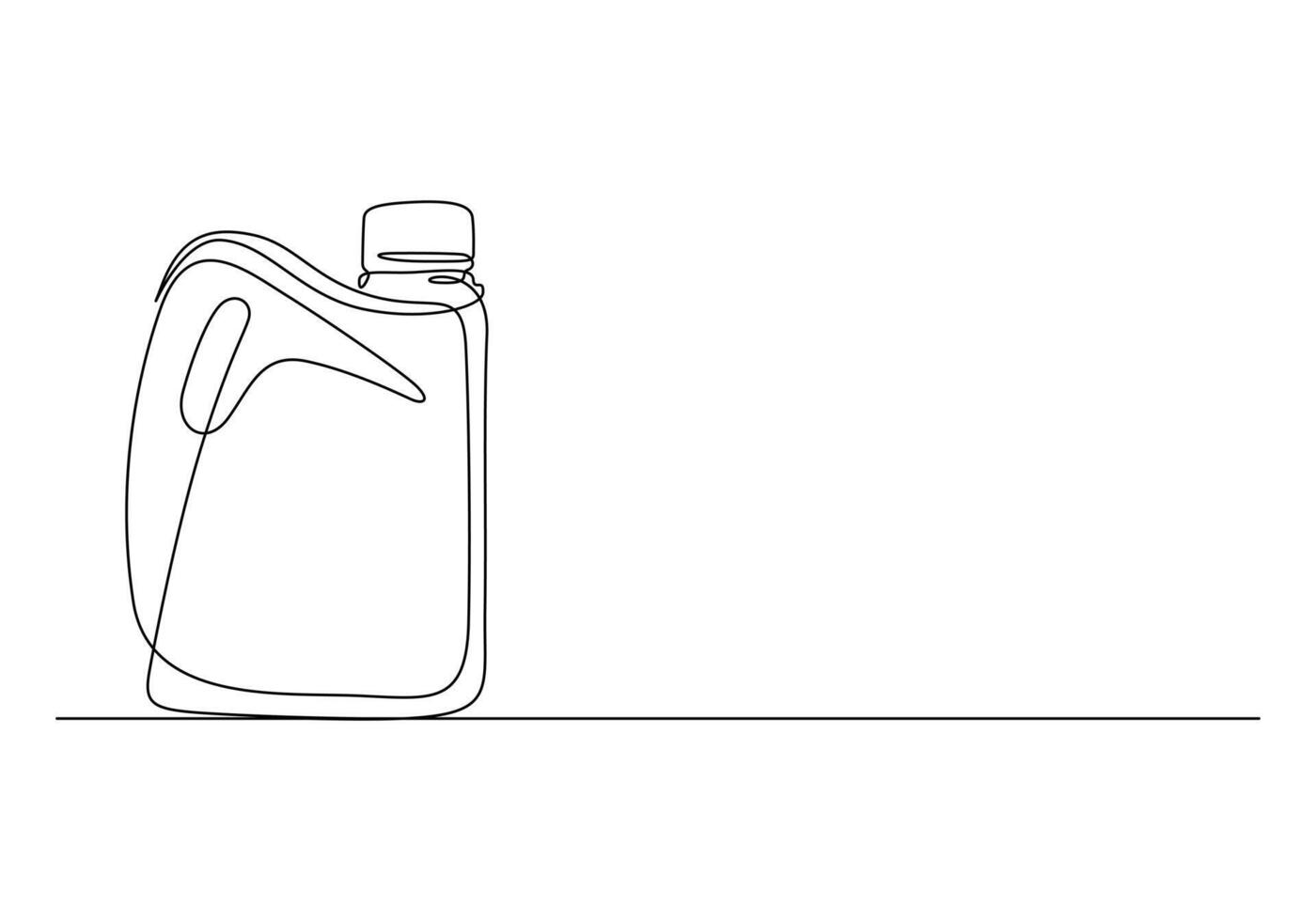Gallon continuous one line drawing premium illustration vector
