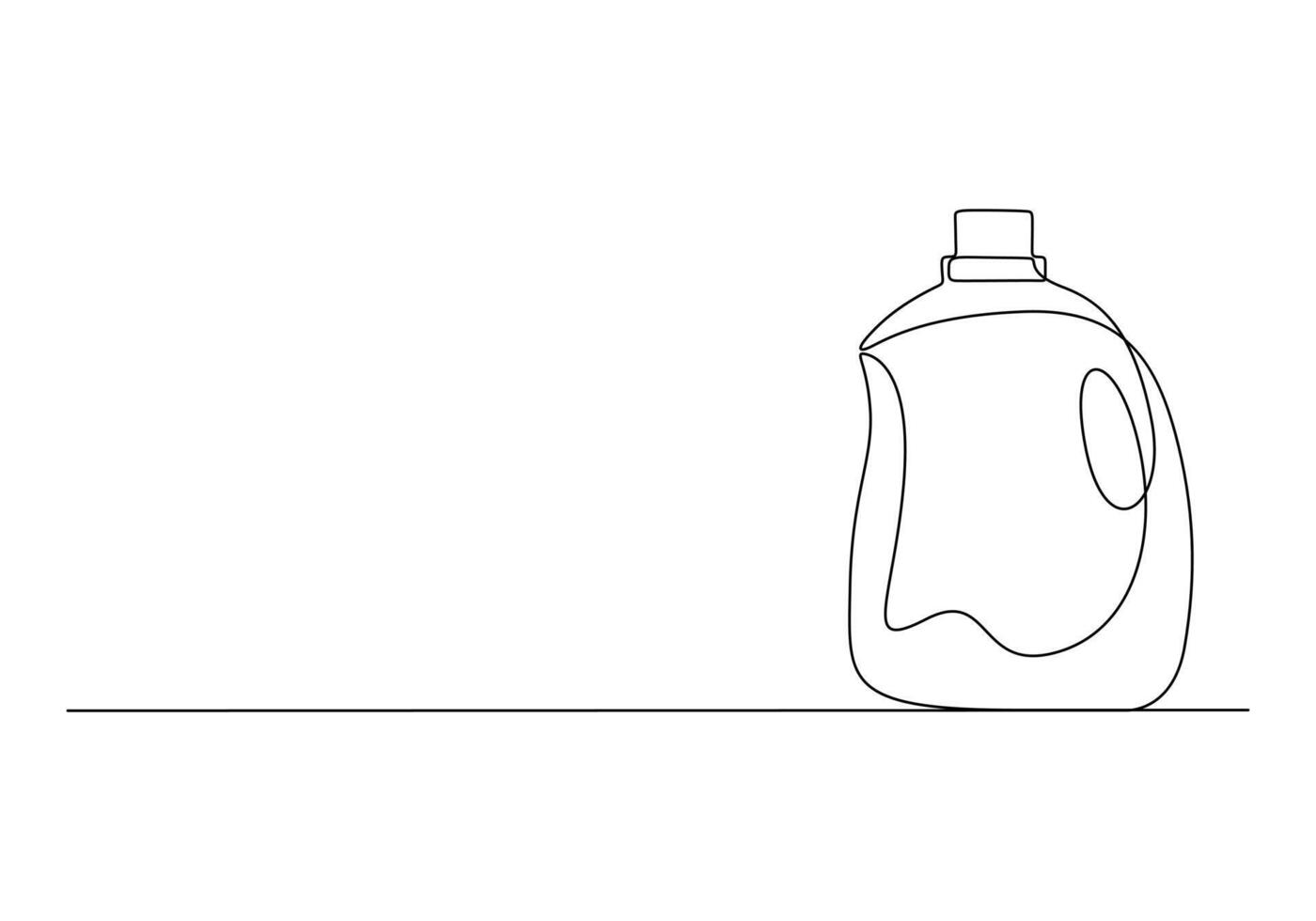 Gallon continuous one line drawing premium illustration vector