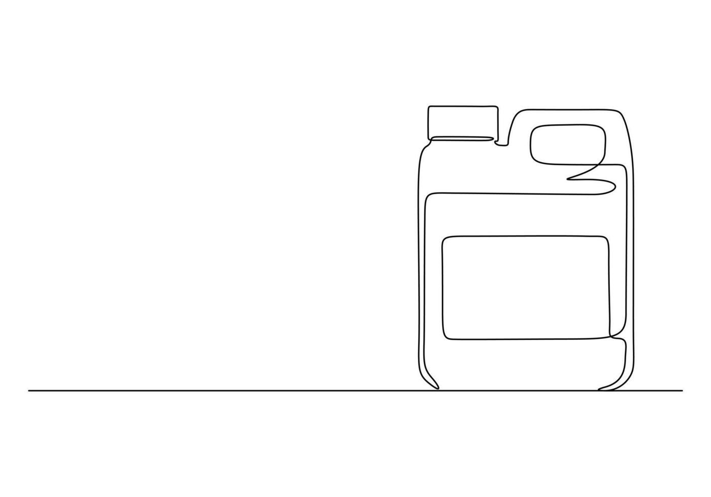 Gallon continuous one line drawing premium illustration vector