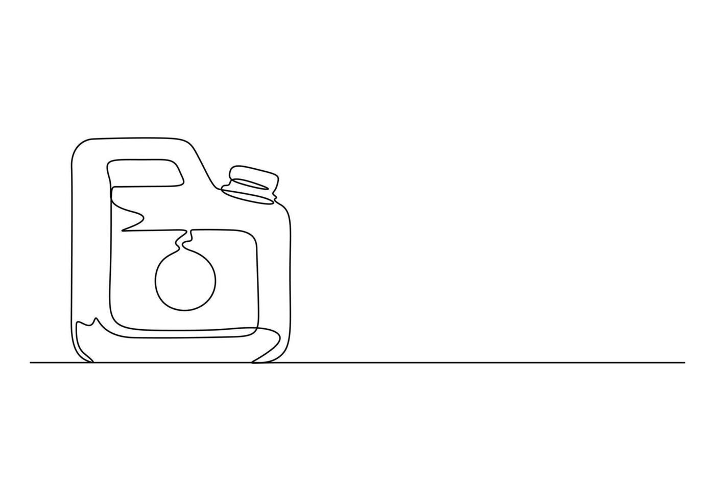 Gallon continuous one line drawing premium illustration vector