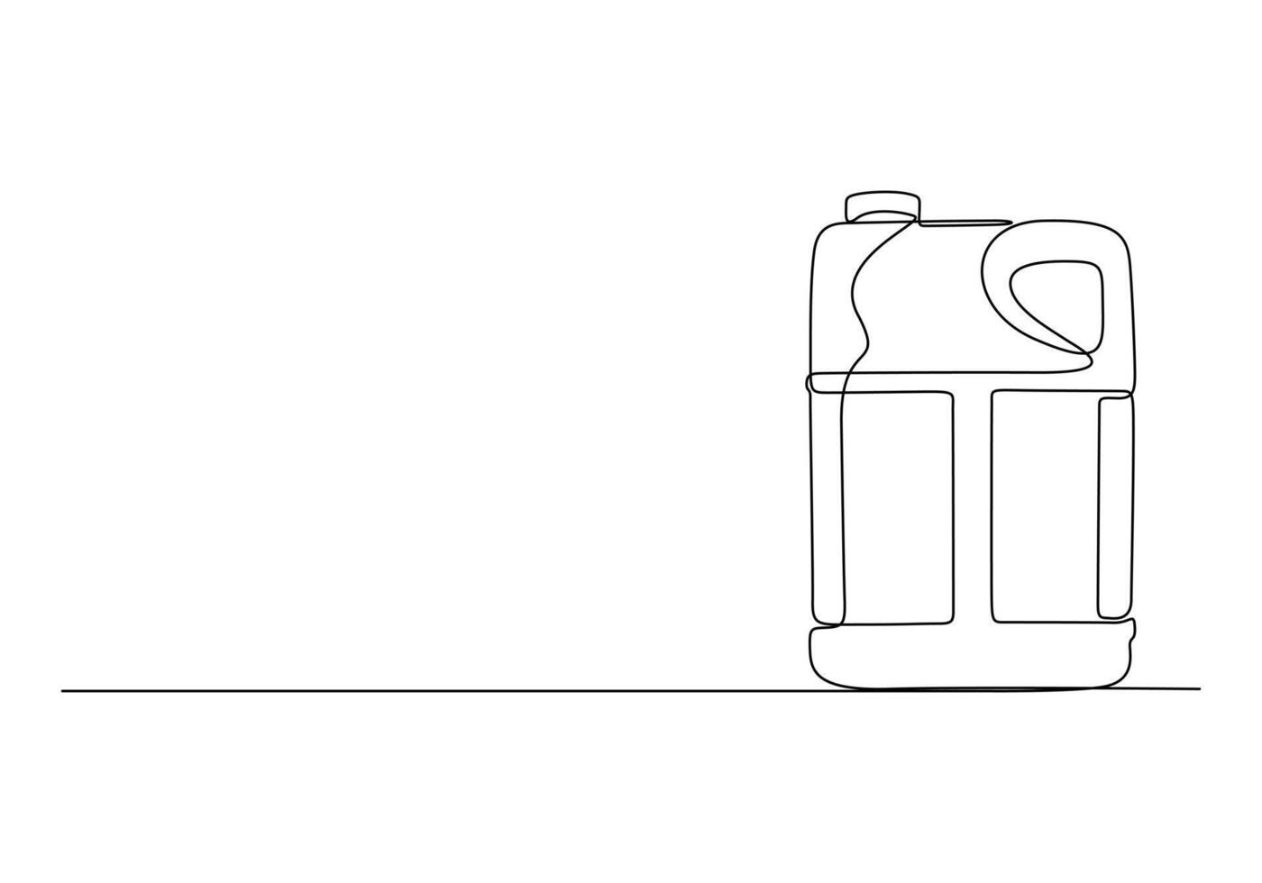 Gallon continuous one line drawing premium illustration vector