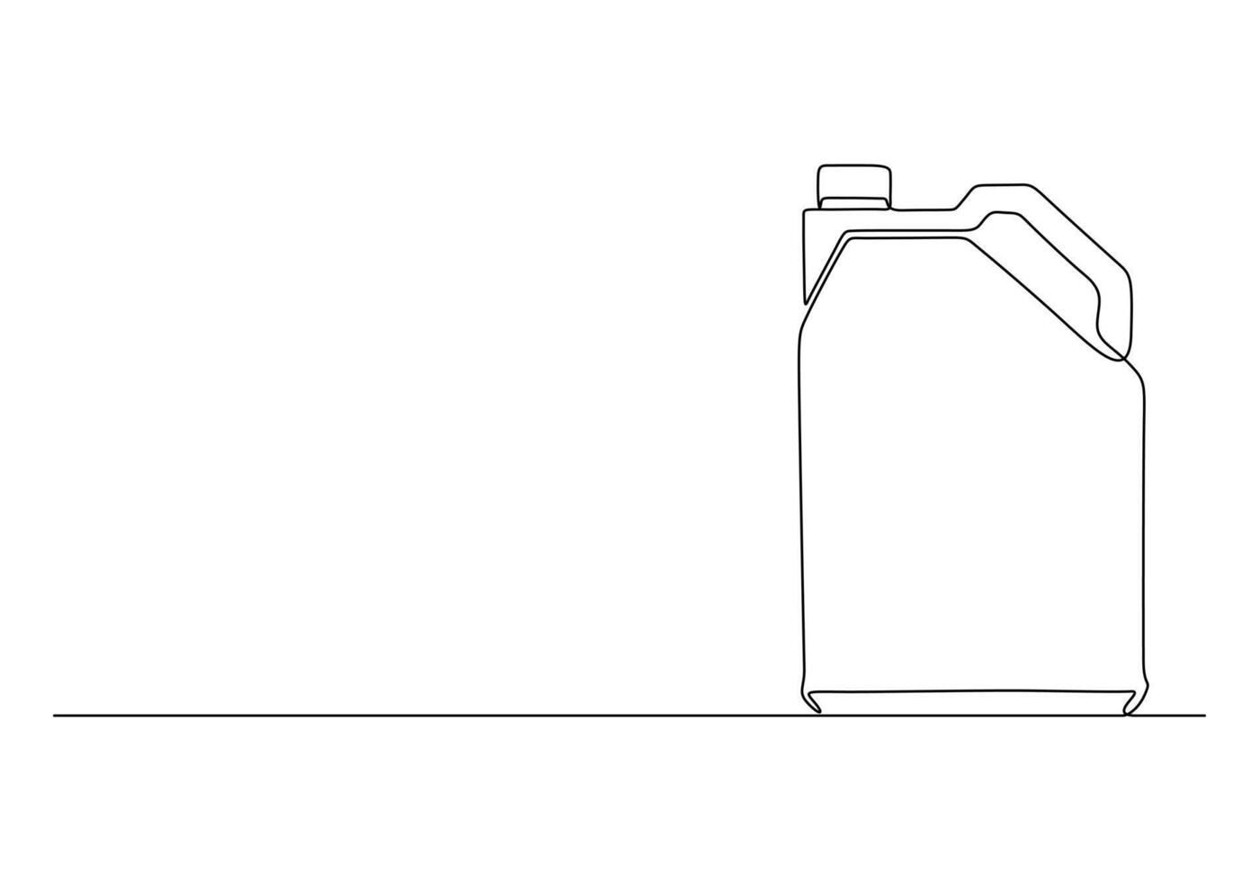 Gallon continuous one line drawing premium illustration vector