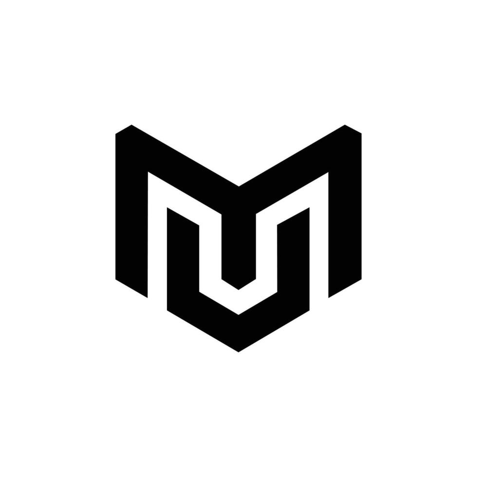 Letter Mv or Vm initial creative unique shape new monogram stylish vector