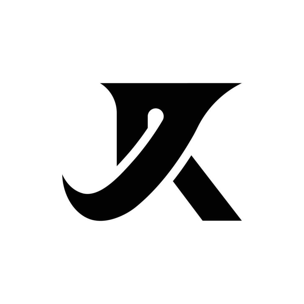 Letter Rk initial with modern unique royal creative flat monogram logo vector