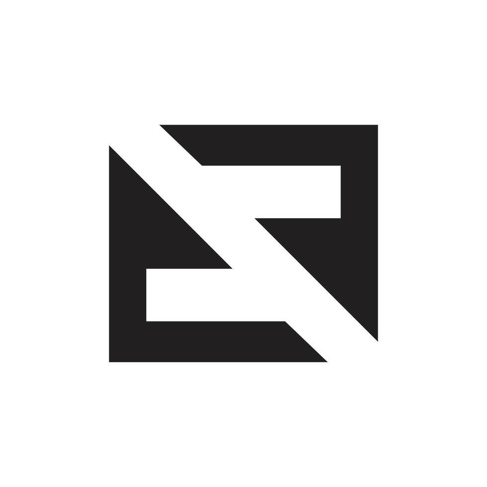 Letter S square shape negative space modern monogram logo vector