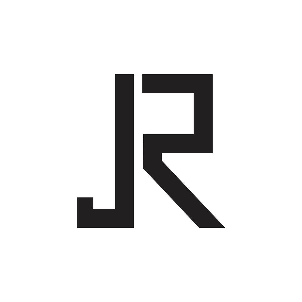 Letter Jr simple shape creative monogram logo vector