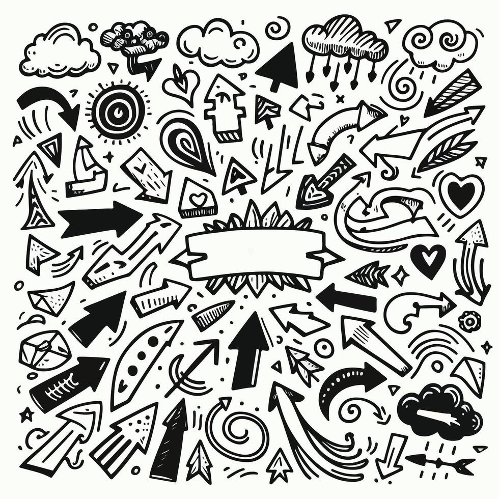 Set of Hand drawn Design vector