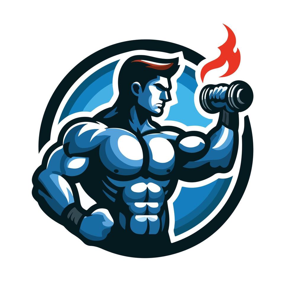 Fitness Bodybuilder design man vector