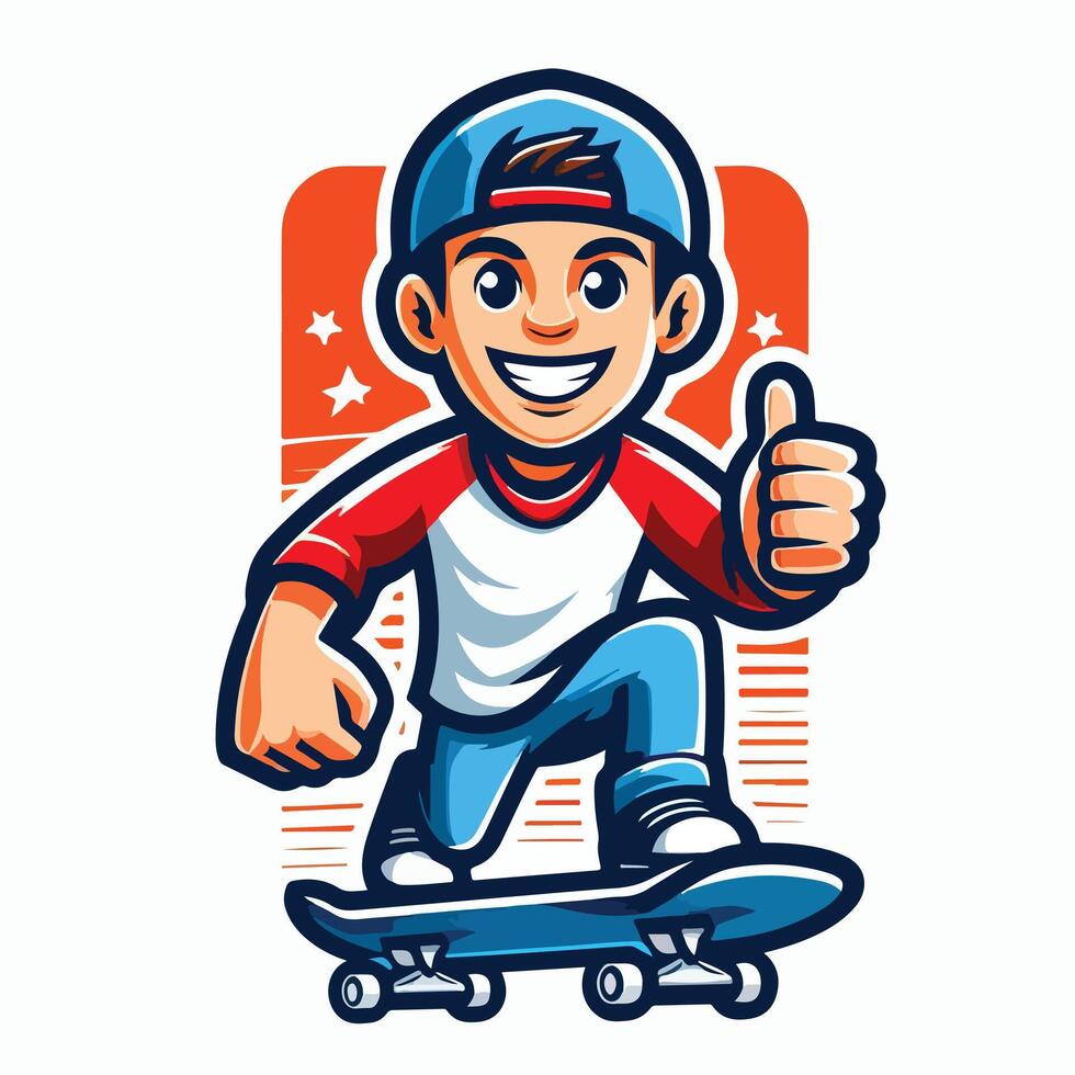 Man playing skateboard Design vector