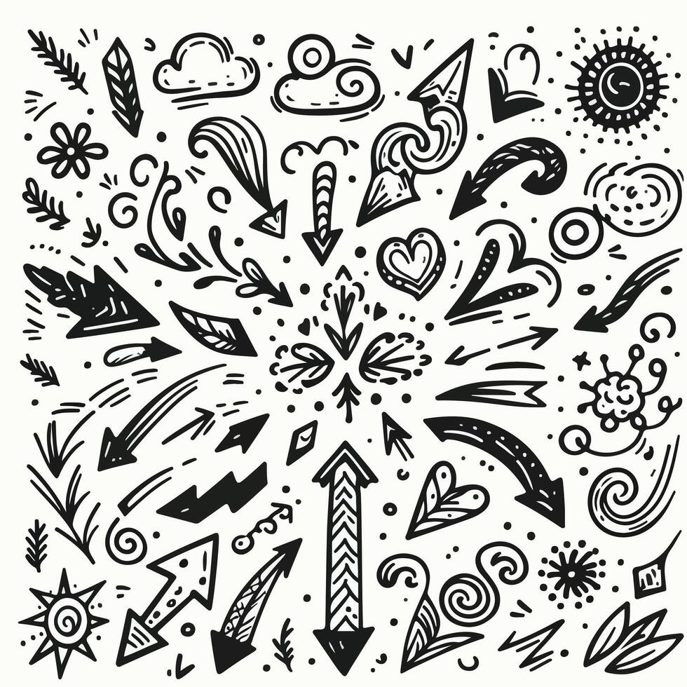 Set of Hand drawn Design vector