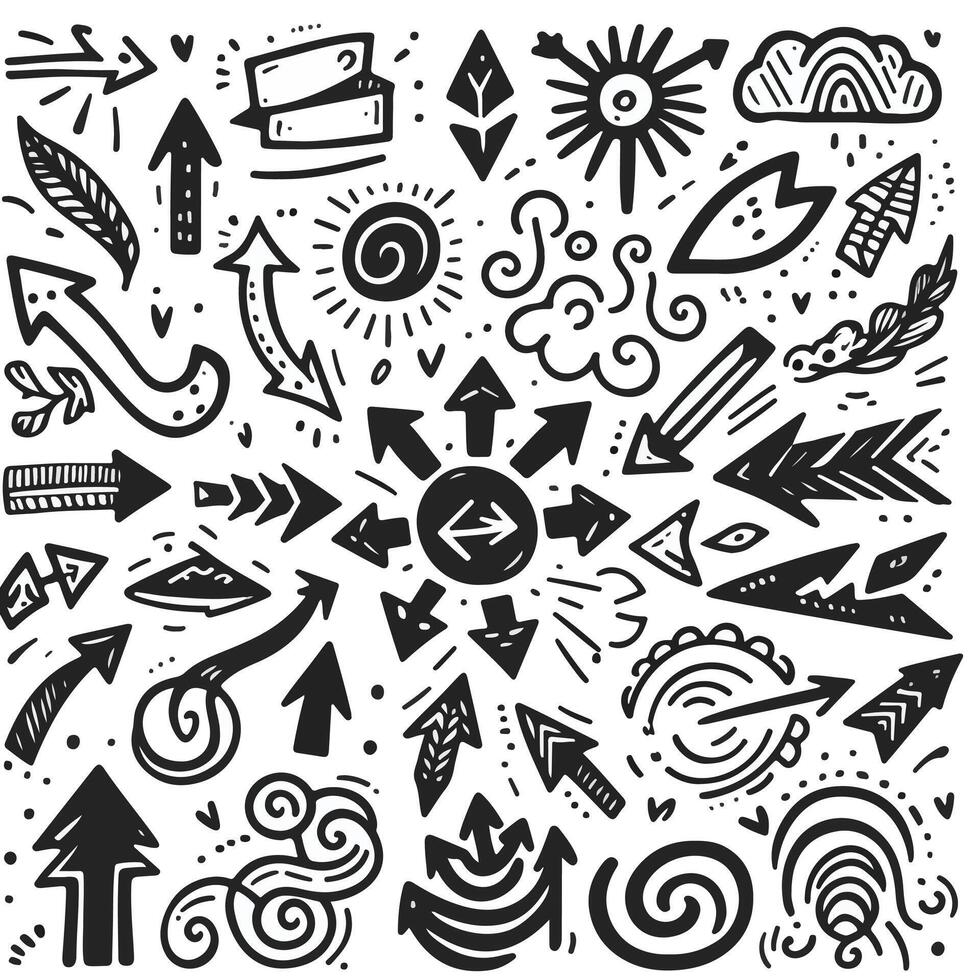 Set of Hand drawn Design vector