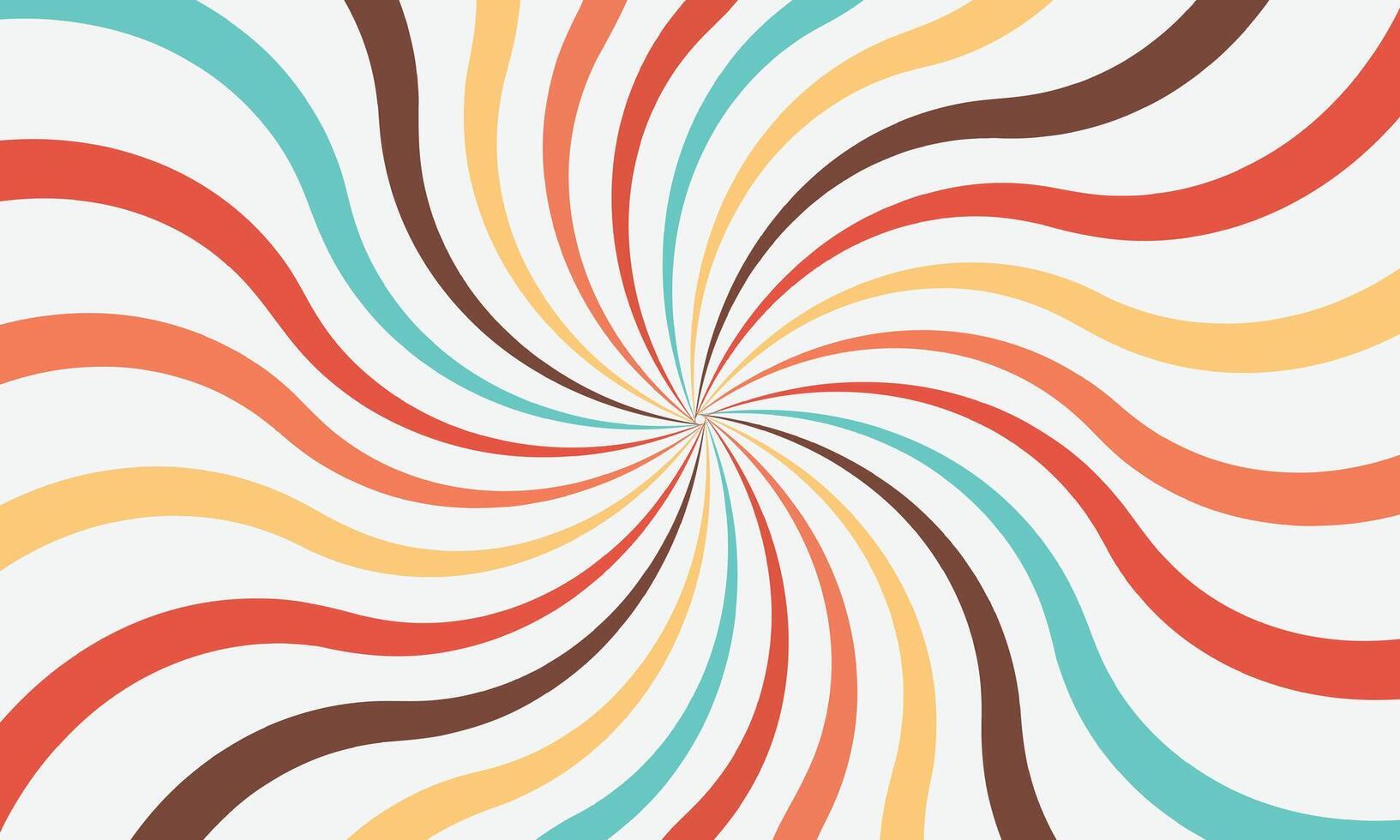 Vintage color twist sunburst illustration background vector