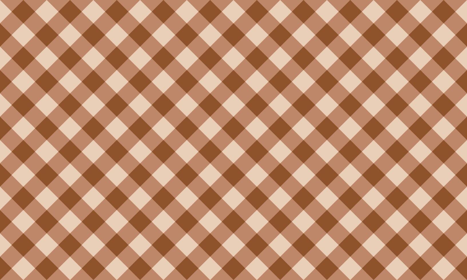 Brown and white checkered pattern seamless vector