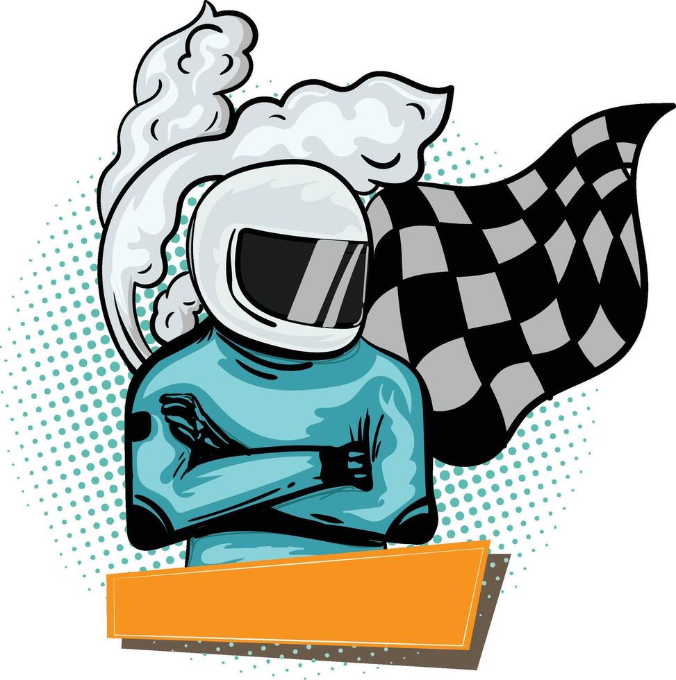 Racing team badge template. automotive design concept vector