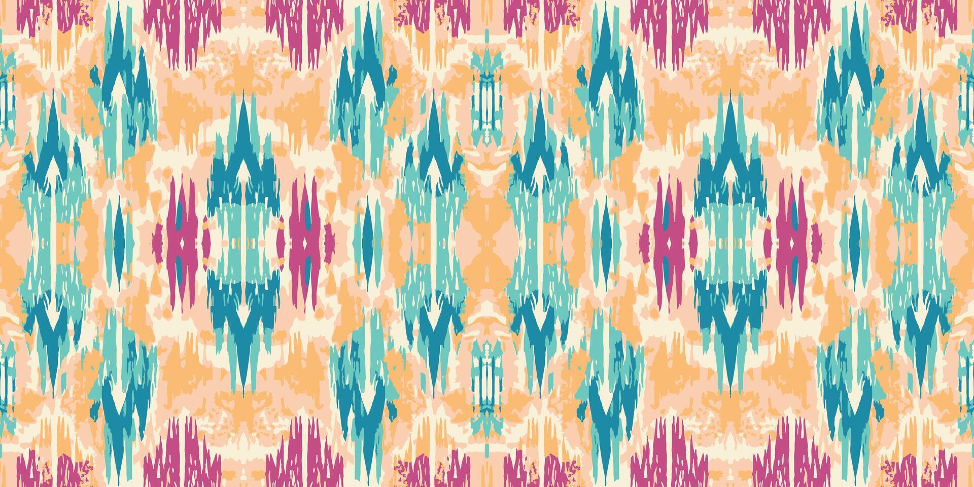 Seamless batik pattern,Seamless tribal batik pattern,and Seamless colorful pattern resemble ethnic boho, Aztec,and ikat styles.designed for use in wallpaper,fabric,curtain,carpet vector
