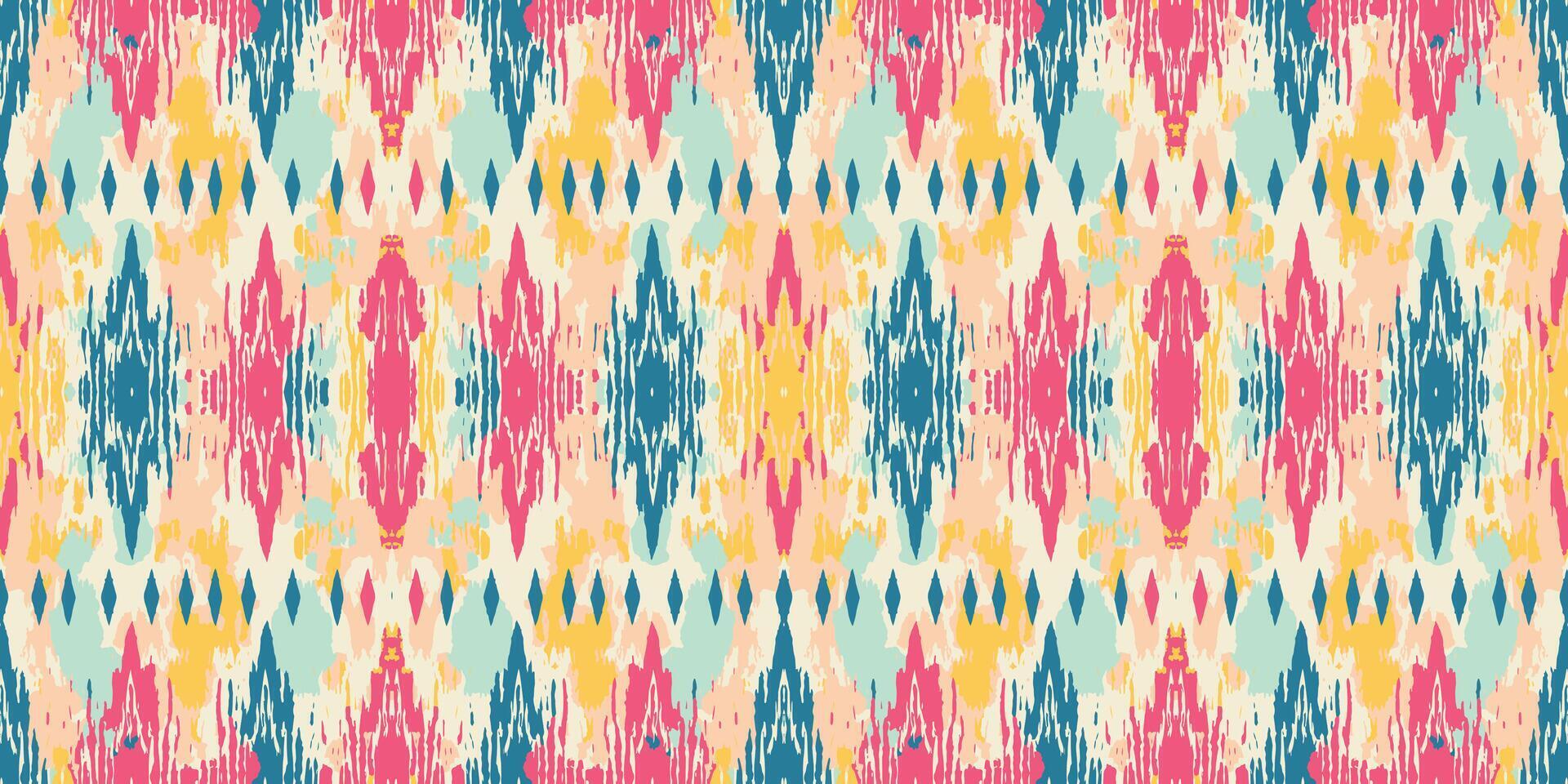 Seamless batik pattern,Seamless tribal batik pattern,and Seamless colorful pattern resemble ethnic boho, Aztec,and ikat styles.designed for use in wallpaper,fabric,curtain,carpet vector