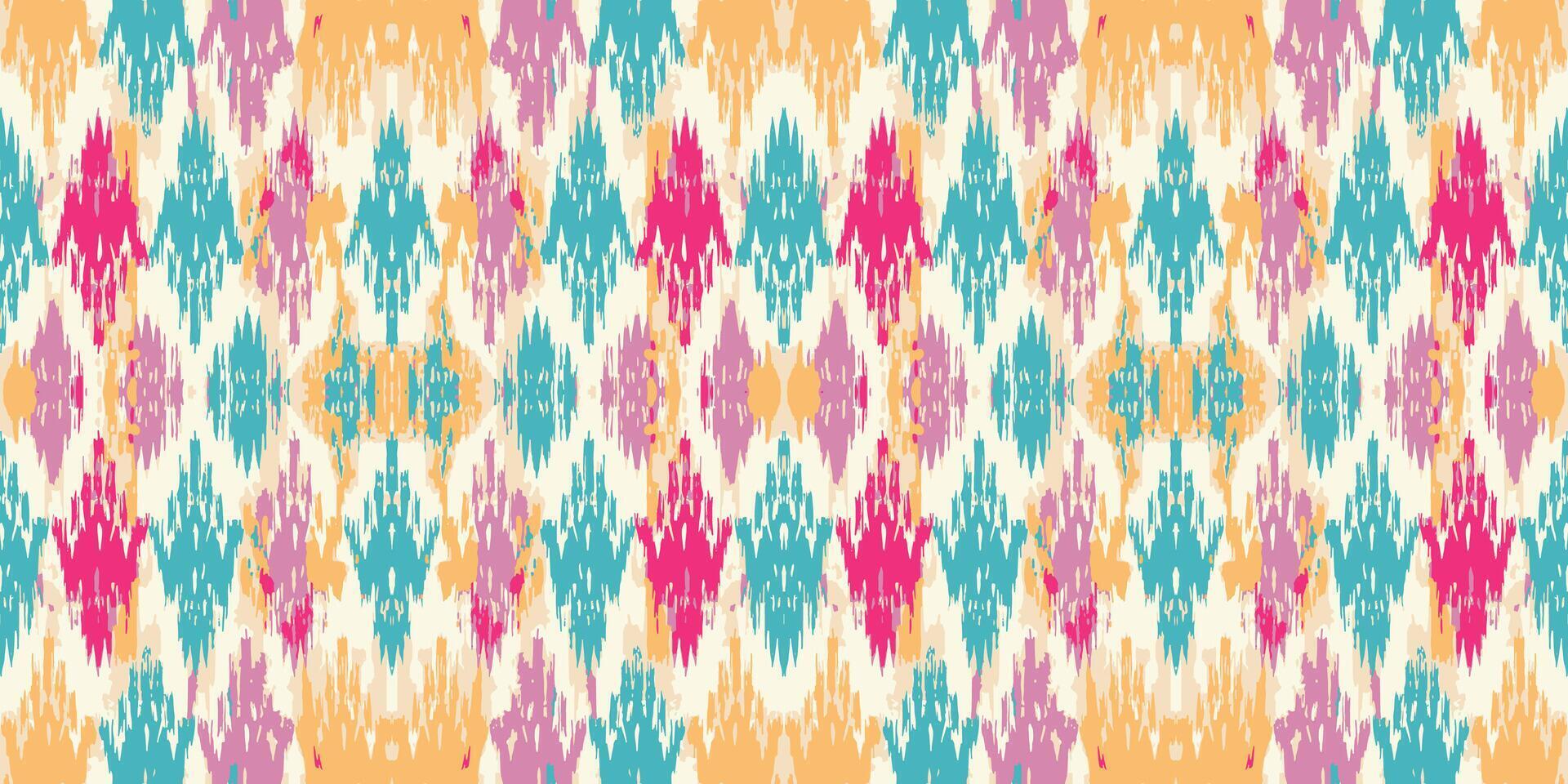 Seamless batik pattern,Seamless tribal batik pattern,and Seamless colorful pattern resemble ethnic boho, Aztec,and ikat styles.designed for use in wallpaper,fabric,curtain,carpet vector