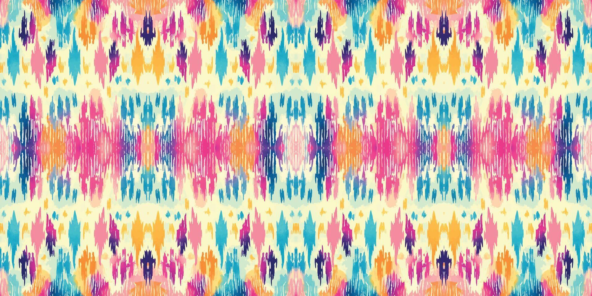 Seamless batik pattern,Seamless tribal batik pattern,and Seamless colorful pattern resemble ethnic boho, Aztec,and ikat styles.designed for use in wallpaper,fabric,curtain,carpet vector