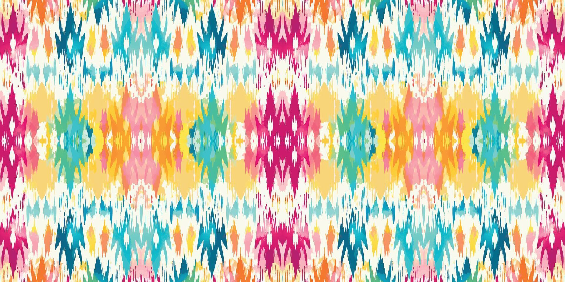 Seamless batik pattern,Seamless tribal batik pattern,and Seamless colorful pattern resemble ethnic boho, Aztec,and ikat styles.designed for use in wallpaper,fabric,curtain,carpet vector