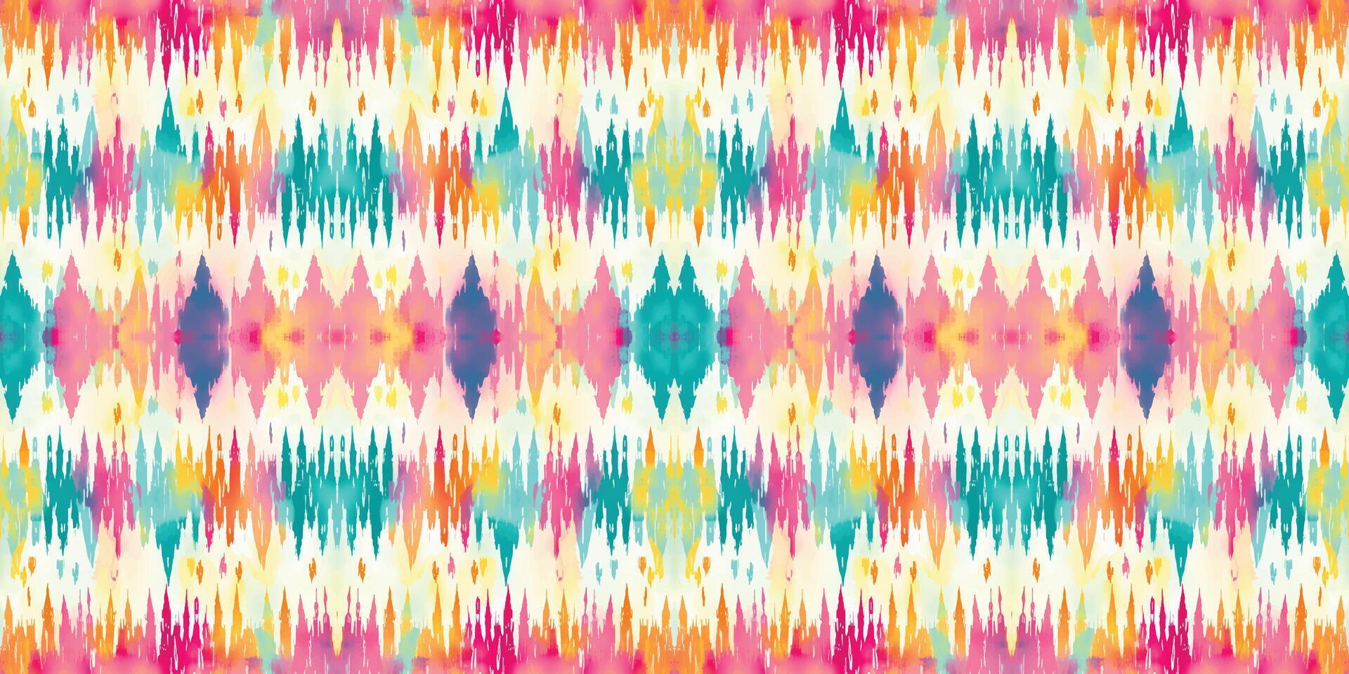 Seamless batik pattern,Seamless tribal batik pattern,and Seamless colorful pattern resemble ethnic boho, Aztec,and ikat styles.designed for use in wallpaper,fabric,curtain,carpet vector