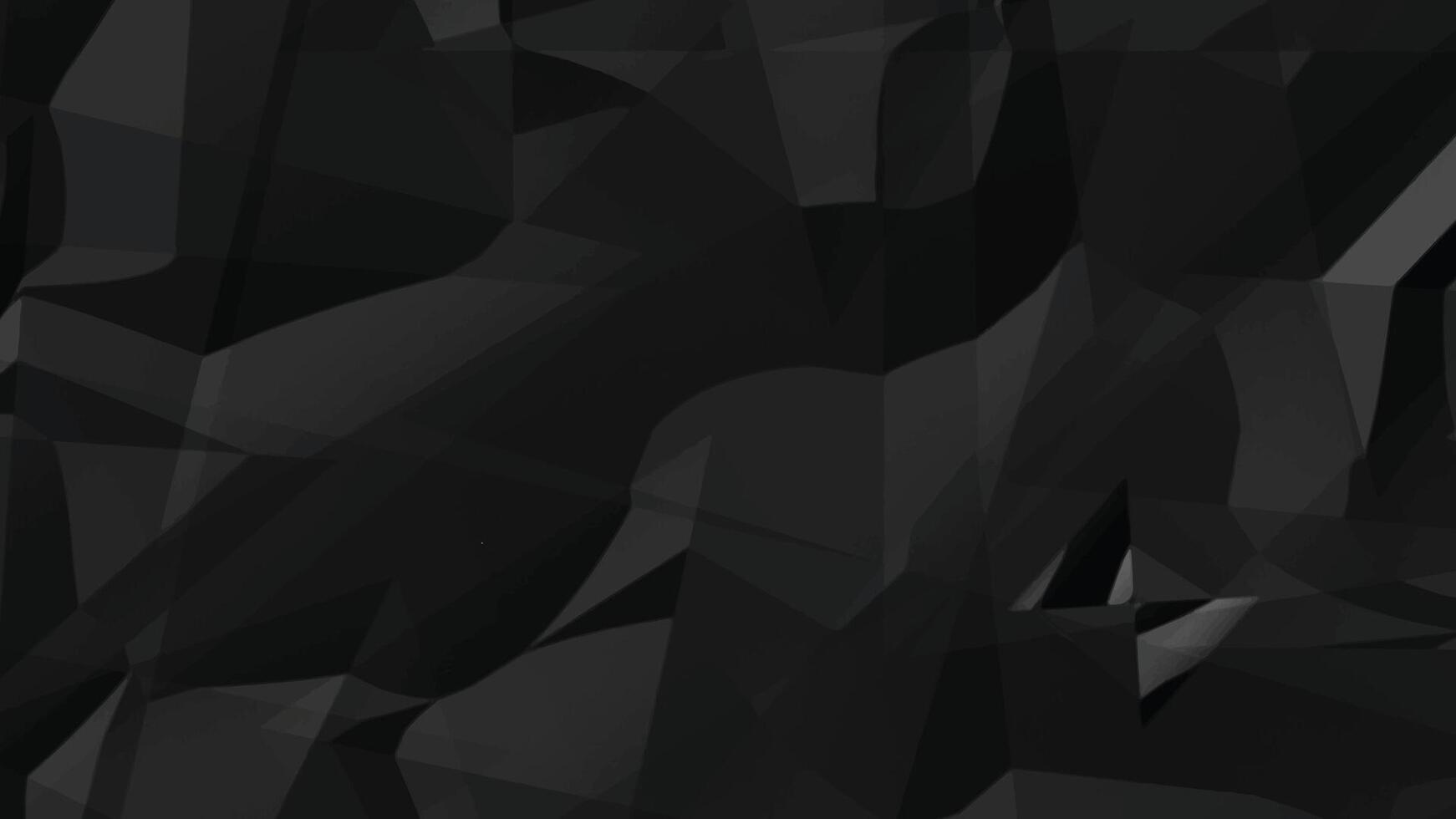 Crumpled Black paper wrinkled, for Background or wallpaper. vector