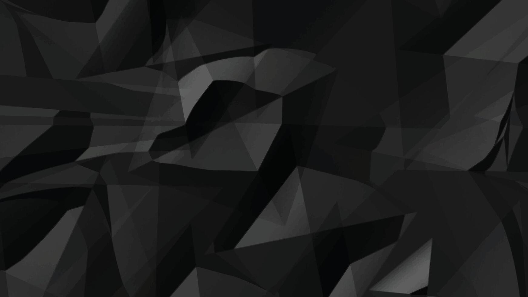 Crumpled Black paper wrinkled , use for Background or wallpaper . vector
