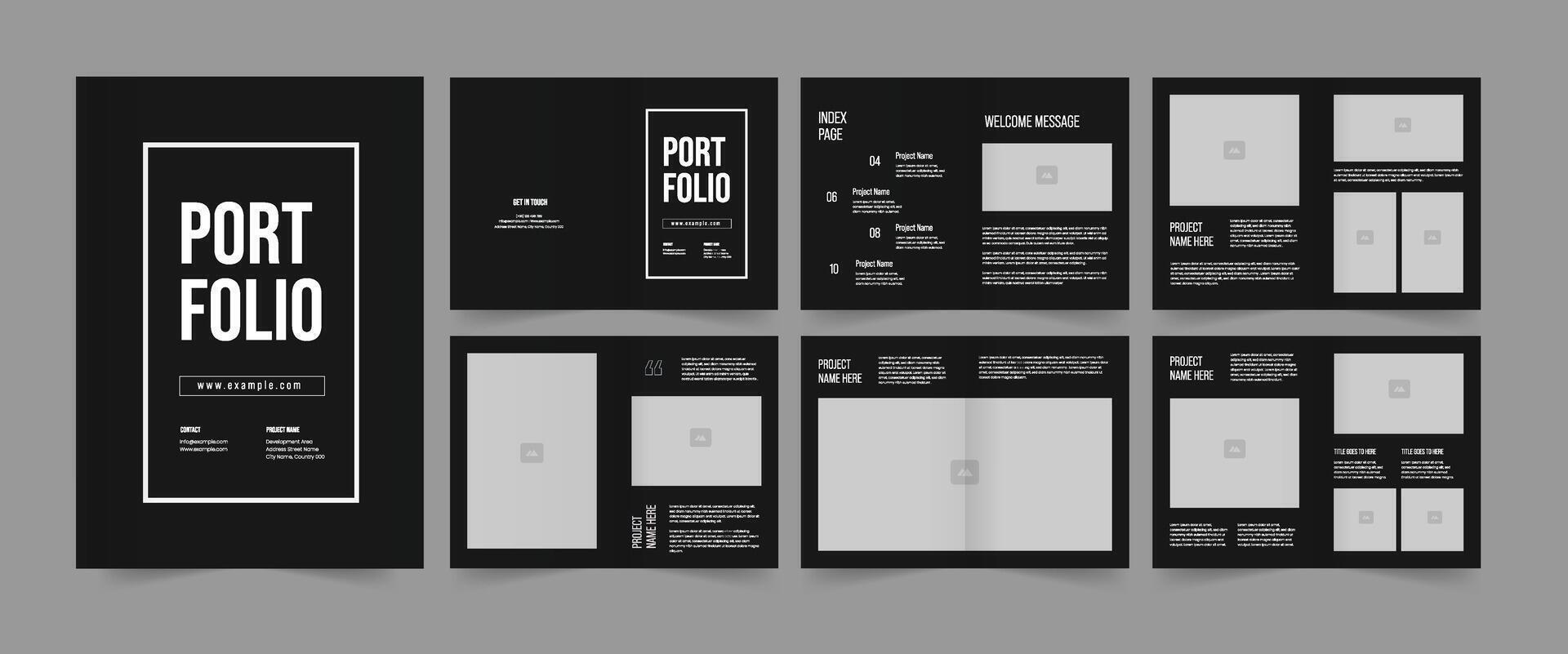 Architecture Portfolio Also Digital Portfolio and Personal Portfolio Template. vector