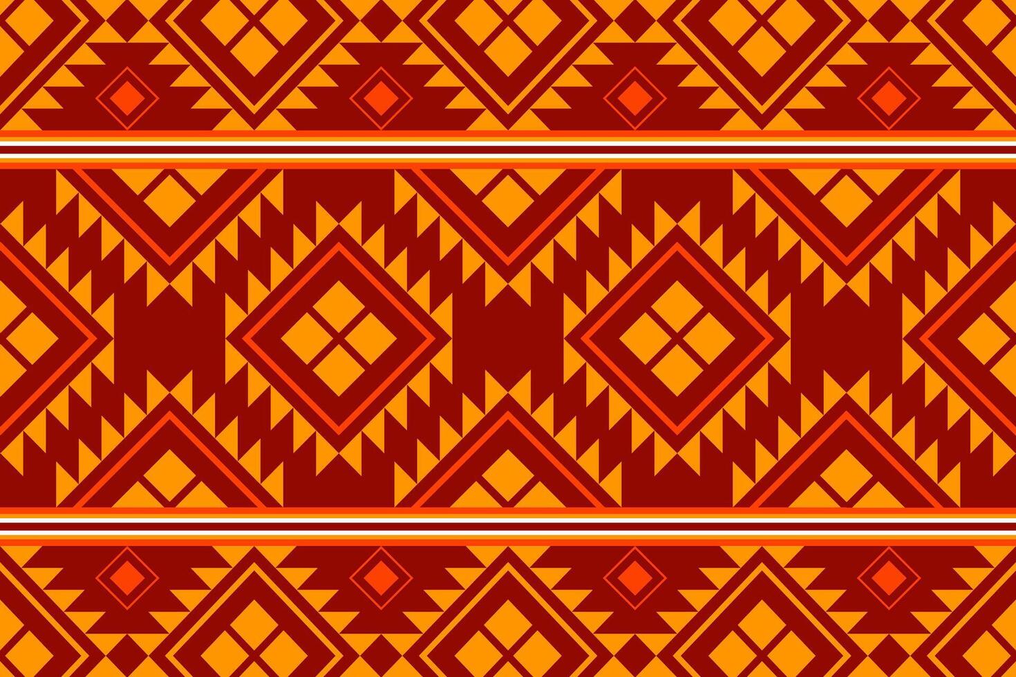Abstract geometric ethnic pattern. Abstract geometric ethnic pattern on dark red background. Can be used in fabric design for clothing, textile, wrapping, background, wallpaper, carpet, embroidery vector