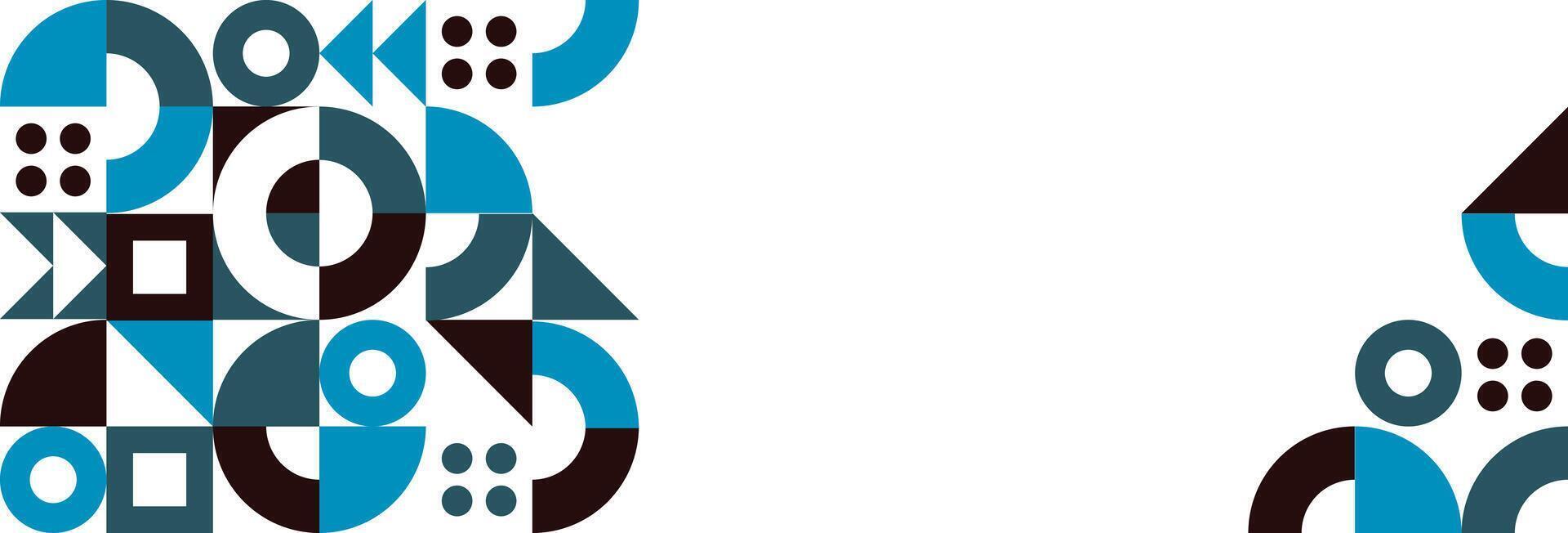 Geometric abstract background. Circle, square and triangle shape design vector