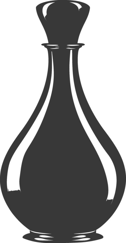 Silhouette perfume bottle black color only vector